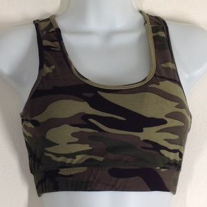 Fit In Brown Camo Sport Bra